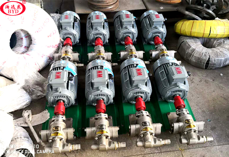 真给力！韶关用户定制的KCB-83.3不锈钢齿轮泵准时到达用户厂里